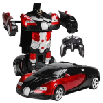 Transformuojamas nuotolinio valdymo automobilis - robotas 2 in 1 su 360&deg; drift funkcija, raudonas