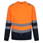 Regatta Pro Hi-Vis Sweat Top RETRF656 &ndash; auk&scaron;to matomumo darbo megztinis, EN ISO 20471 klasė 2, 280 g/m&sup2;, geltona/oranžinė, S&ndash;3XL