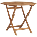 Sulankstomas sodo stalas, 85x85x76cm, rudas