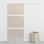 Stumdomos durys su stabdikliais vidaXL, 90x205 cm, stiklas ir aliuminis