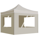 Pop-up i&scaron;skleidžiama palapinė su sienomis, kreminės, 2x2m, aliuminis