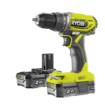 RYOBI - 18V ONE+ Compact Drill Driver - 2 x 2.0 Ah Lithium+ Batteries - 1.5 A Charger - Carrying Bag - R18DD2-220S