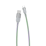 USB Kabelis Dudao 'L9XT Flowing Light' pilkas 'Type-C' 100cm (&scaron;viečiantis laidas)
