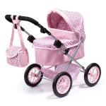 Lėlių vežimėlis Bayer Dolls Pram Trendy, rožinis