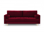Trivietė sofa Milo Casa Santo, raudona/auksinės spalvos
