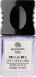 Nagų lakas suteikiantis &scaron;vytinčio nago efektą Alessandro Pro White, 10ml