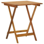 Sulankstomas lauko stalas, 60x60x75 cm, rudas