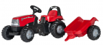 Vaikų traktorius su pedalais ir priekaba Rolly Toys rollyKid Case 1170CVX