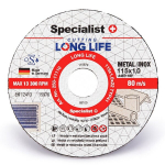 Pjovimo diskas Specialist+ Long Life 115x1x22 mm