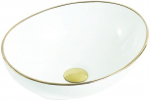 Praustuvas Mexen Elza, White/Gold edge