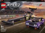 LEGO&reg; 76904 Speed Champions rinkinys Mopar Dodge//SRT Top Fuel Dragster & 1970 Dodge Challenger T/A