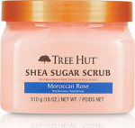 Cukraus kūno &scaron;veitiklis Tree Hut Shea Maroko rožė, 510 g