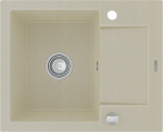 Granitinė virtuvinė plautuvė Mexen Enzo su sifonu, Beige