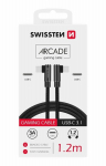 Swissten universalus greito įkrovimo laidas 3.1 USB-C, 1,2m, Juodas