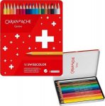 Caran D'ache Swisscolor akvarelinės kreidelės, 18 vnt., spalvų mi&scaron;inys