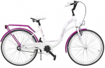 Vaiki&scaron;kas dviratis AZIMUT Julie 24" 2021, baltas/violetinis