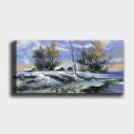 Reprodukcija ant drobės Žiema, 50x120 cm