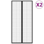 Tinkleliai nuo vabzdžių durims, 2 vnt, 220x100 cm, juodi