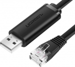 Konsolinis kabelis USB - RJ45, 1,5m, juodas