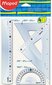 Maped geometrinis rinkinys: liniuotė 20cm, 2 stačiakampiai, kampainis