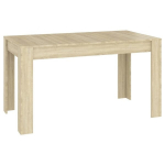 Valgomojo stalas, 140x74,5x76 cm, rudas