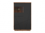Vitrina BRW Forn 2D1W, ruda/juoda