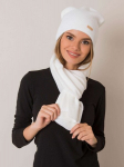 Kepurės ir &scaron;aliko komplektas moterims PARIS 292068620, baltas, Universalus