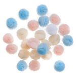 Burbuliukai pasteliniai 2 cm, 24 vnt.