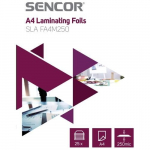 Laminuojantis filmas &bdquo;Sencor A4 250mic 25ppp&ldquo;