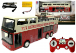 Dviauk&scaron;tis autobusas valdomas radijo bangomis R/C, raudona