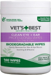Vet's Best Gentle Care servetėlės katėms ir &scaron;unims, 160 vnt