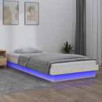 Lovos rėmas su led, baltas, 75x190cm, mediena, vienvietis