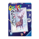 Pie&scaron;imo rinkinys pagal skaičius Ravensburger CreArt Žiemos draugai, 18 x 24 cm