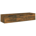Sieninė spintelė, Apdirbta mediena, 102x30x20cm, dūminio ąžuolo spalva