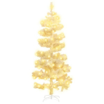 vidaXL Kalėdų eglutė su stovu/LED, balta, 180cm, PVC, spiralės formos