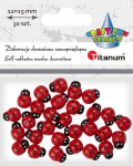 Lipnios 3D medinės boružėlės 12x15mm 30vnt - Titanum