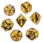 Stalo žaidimų kauliukų rinkinys Gold Rebel RPG