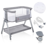 Lovytė su ratukais Lionelo Luna Grey Concrete