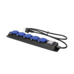 Prailginimo kabelis su jungikliu IP44 5x2P+Z guminis kabelis OR-AE-13159/5M
