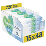 Drėgnos servetėlės Pampers Harmonie Aqua, 15 x 48 vnt.