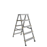 Dvipusės aliuminio kopėčios Awtools, 5 pakopų, 113 cm
