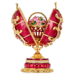 Faberge stiliaus muzikinis kiau&scaron;inis Pavasarinės gėlės
