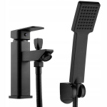 Vonios vandens mai&scaron;ytuvas su rankiniu du&scaron;u, juodos matinės spalvos