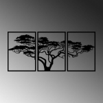 Wallity metalinė sienų dekoracija Acacia Tree, 3 vnt.