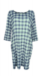 Tunika moterims Kinga, pilka/mėlyna, XL/XXL