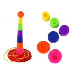 Žaidimas Puodelių ir lankų mėtymas į įvairaus sunkumo taikinį Lean Toys