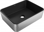 Praustuvas Mexen Catia 48 cm, Black matt/Silver lines