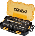 Dewalt 34 elementų lizdų ir terk&scaron;lės rinkinys 1/4" 3/8"