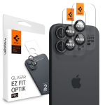 SPIGEN OPTIK PRO GLAS.TR "EZ FIT" KAMEROS APSAUGA 2 VNT. IPHONE 16 | 16 PLUS JUODA