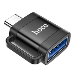 Atsarginis maitinimo &scaron;altinis ("Power Bank") HOCO adapter OTG Type C (male) to USB A (female) 3A UA31C black